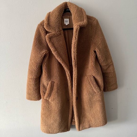 GAP Sherpa Teddy Coat Brown M - Picture 5 of 17